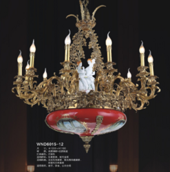 维娜迪WND6015-12镀金现代欧式奢华蜡烛灯吊灯