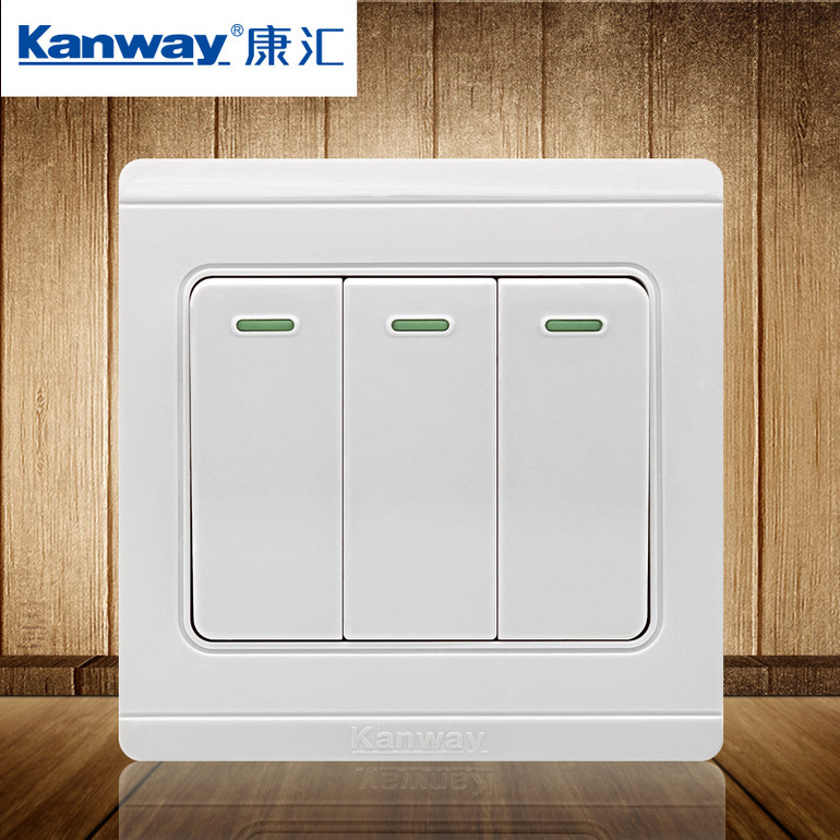 16A三开单控开关/16A三开双控开关