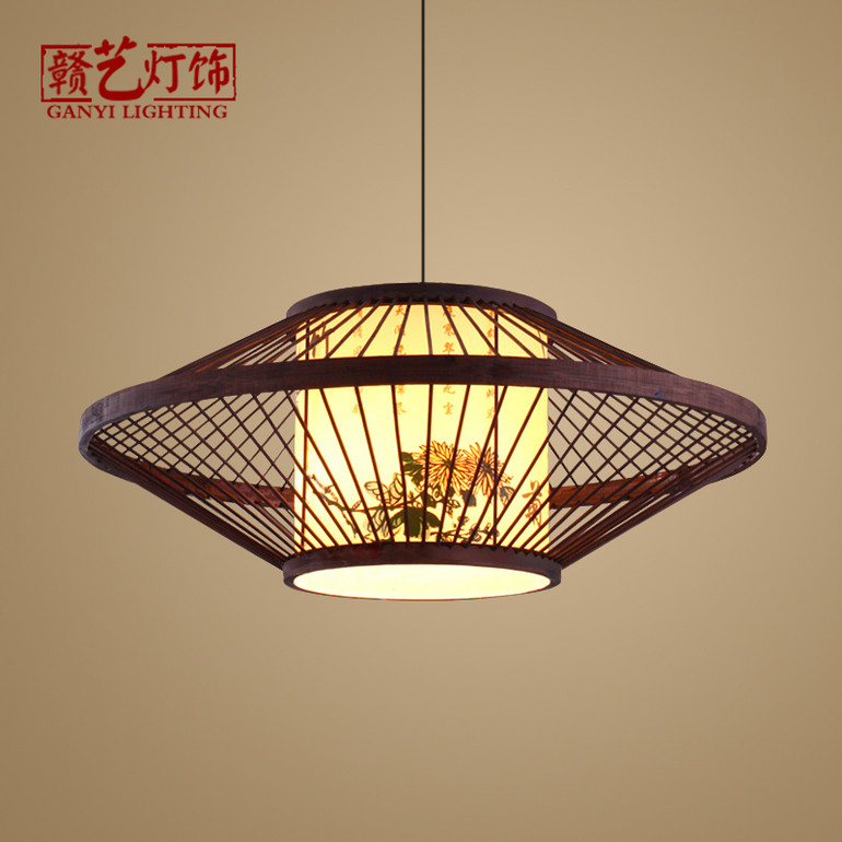 手工竹艺编织灯饰