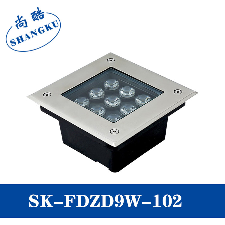 LED方形不锈钢地埋灯9W户外公园广场灯景观灯
