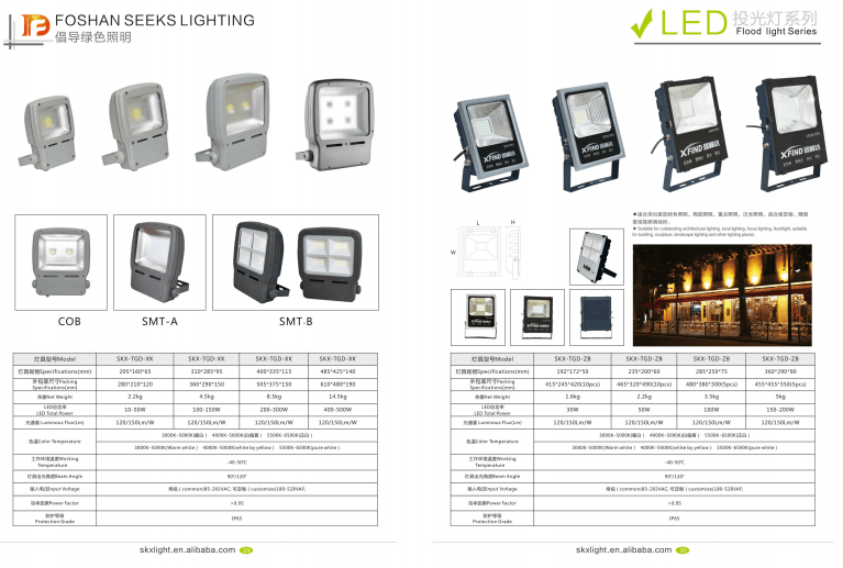 简约户外LED投光灯