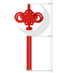 姹紫嫣红LED中国结-LED中国结(双耳月亮型)