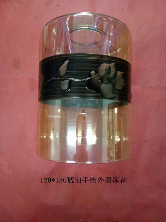 琥珀手绘外黑莲花