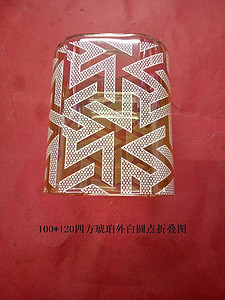 四方琥珀外方圓點折疊圖