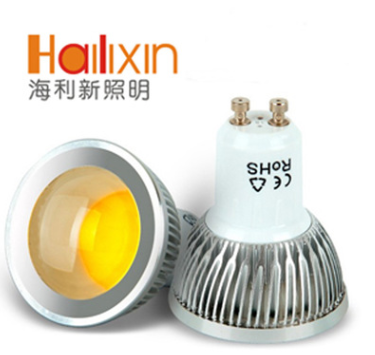 海利新 GU10 LED cob集成射灯灯杯 3W 高亮节能