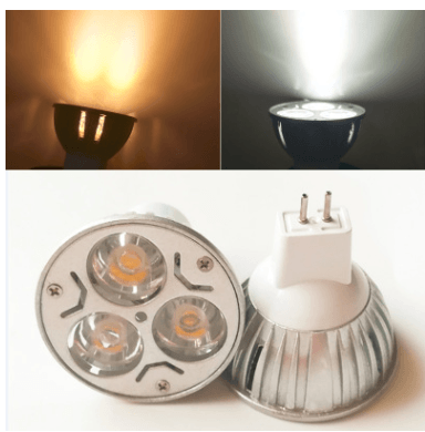 外贸品质MR16 12V 插脚 3W Led灯杯 压铸外壳大功率Led射灯灯杯