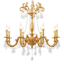 全铜8头水晶吊灯