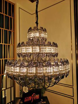 三层宫廷风水晶吊灯