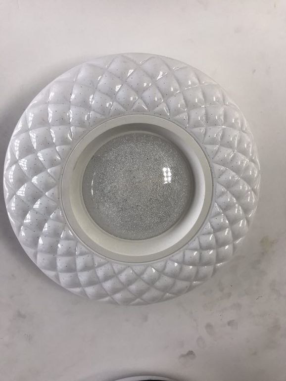 向日葵花纹玻璃罩把色内边吸顶灯