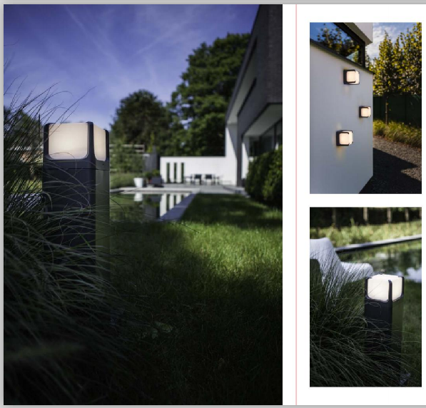 现代简约方款多样式户外壁灯-草坪灯
