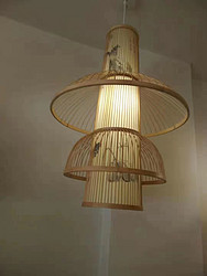 新中式创意竹编餐厅茶室吊灯