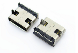 USB-3.1插座 16P type-c母座 双向 高清传输接口 4脚直插