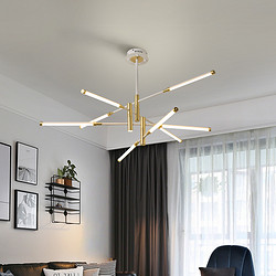 新款专利北欧后现代家装铝材客厅卧室吊灯线条亚克力餐厅灯具