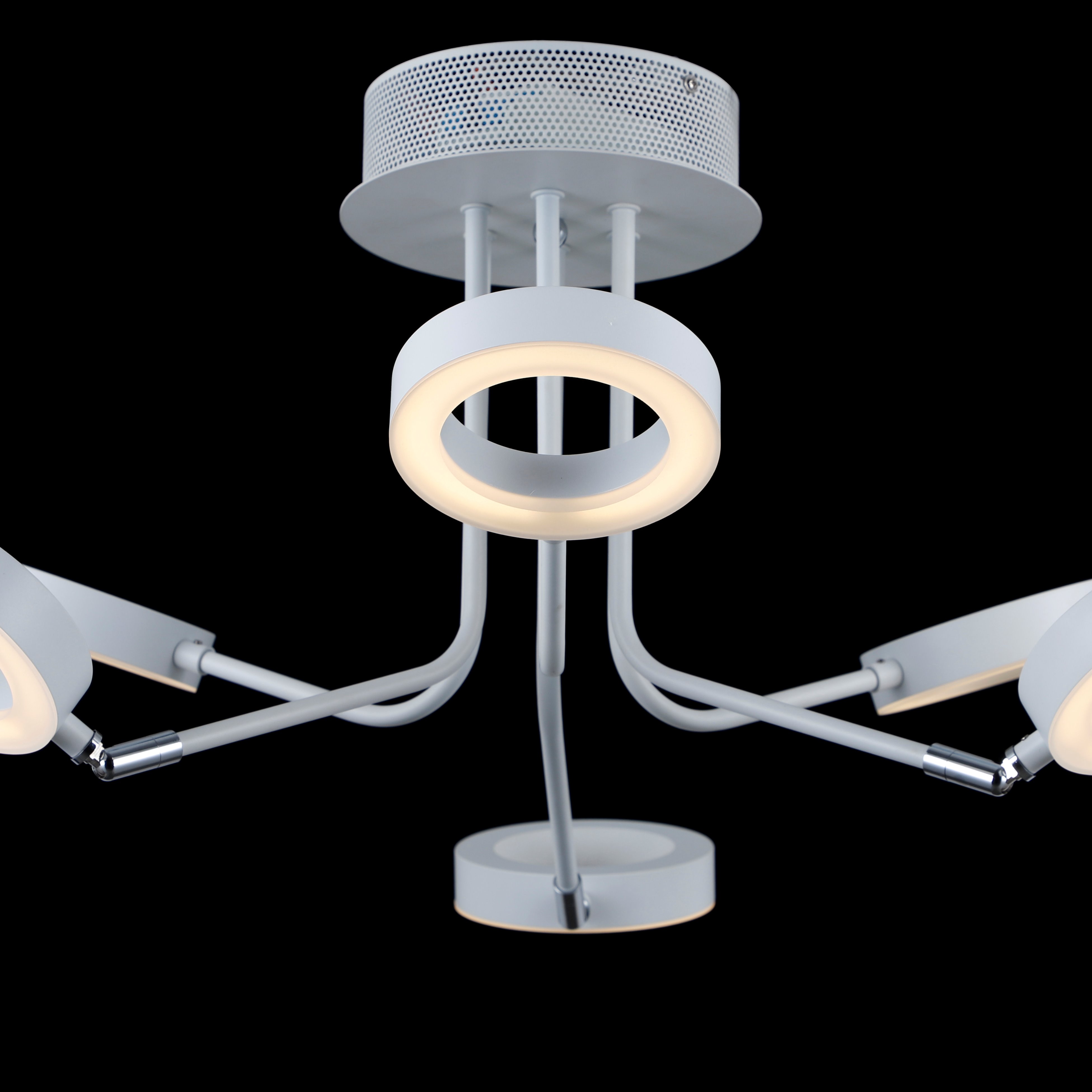 黑底亮灯吊灯白色简约MD34303-6