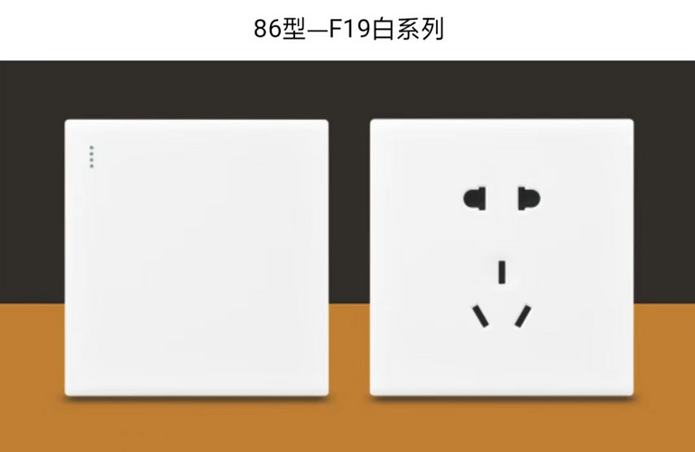 86型-F19白系列面板开关4