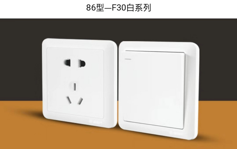 86型-F30白系列面板开关6