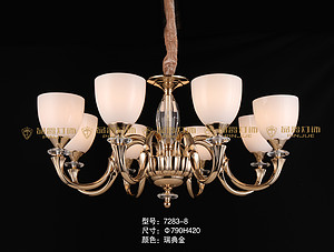 品爵7283-8型号现代简约室内吊灯