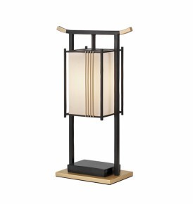 室內(nèi)新中式五金布罩書房客廳臺(tái)燈