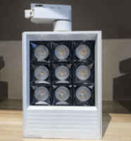 简约白色方形面板灯射灯