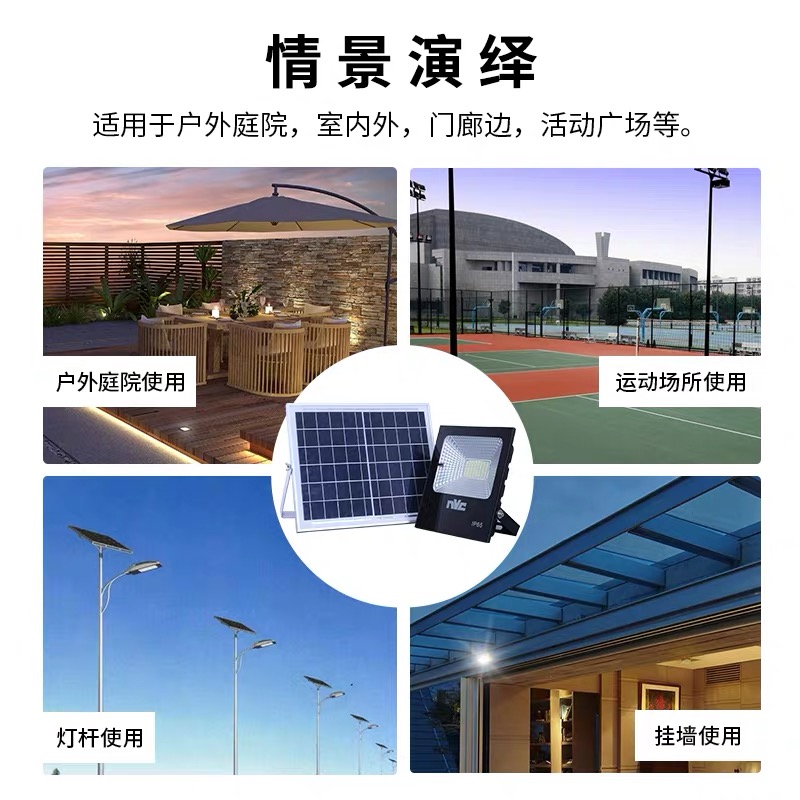 户外庭院广场门廊太阳能投光灯路灯
