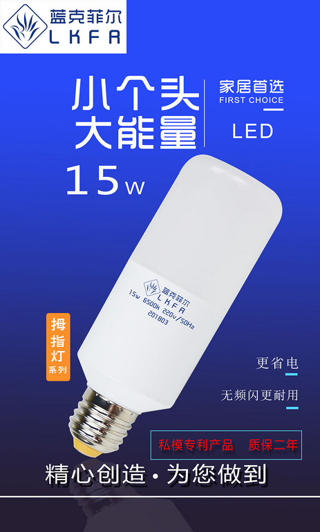 蓝克菲尔15W系列球泡灯