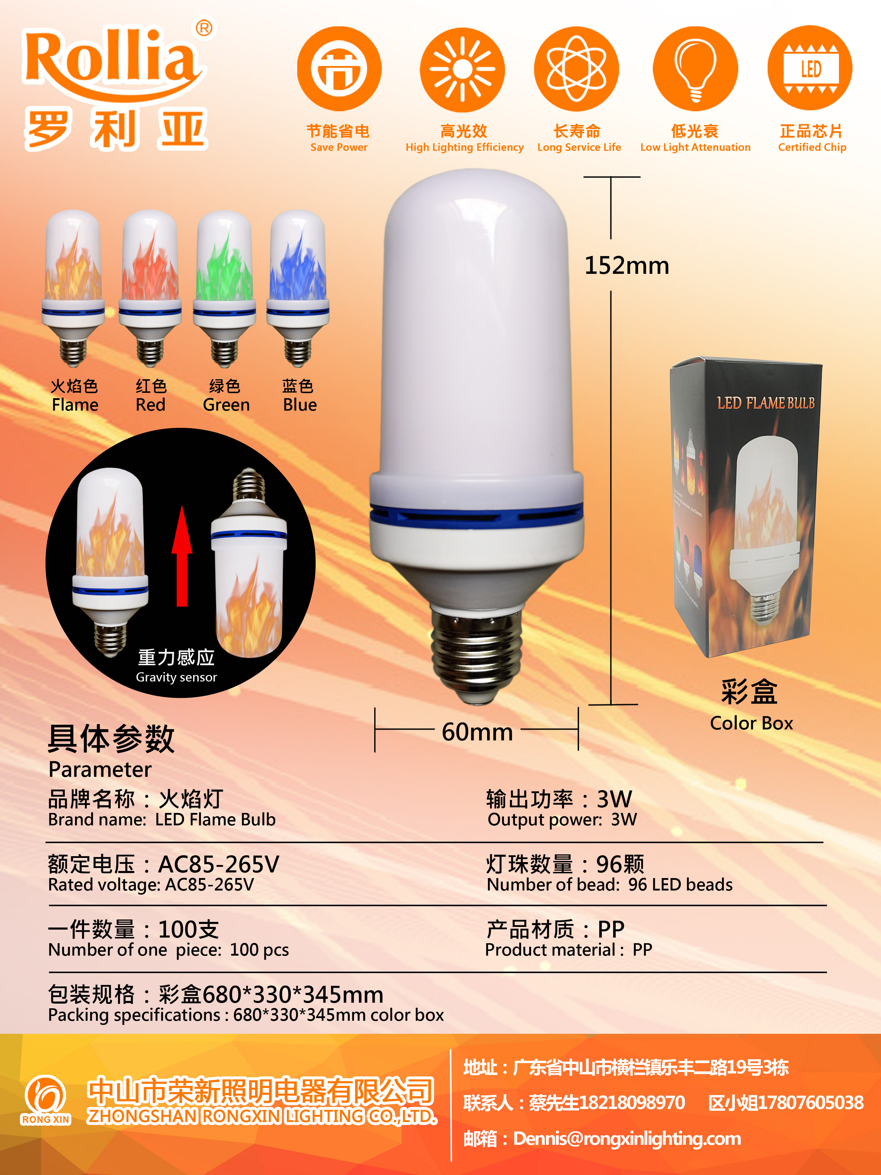 火焰灯参数图