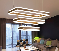 客厅长方形上下发光大气高档LED吊灯创意个性大厅灯