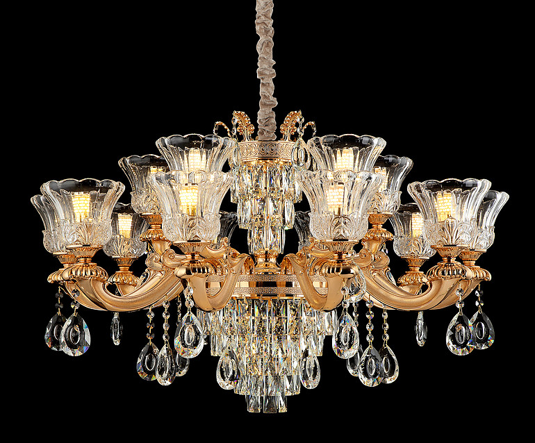 弘居灯府99272/10+5锌合金简欧轻奢吊灯