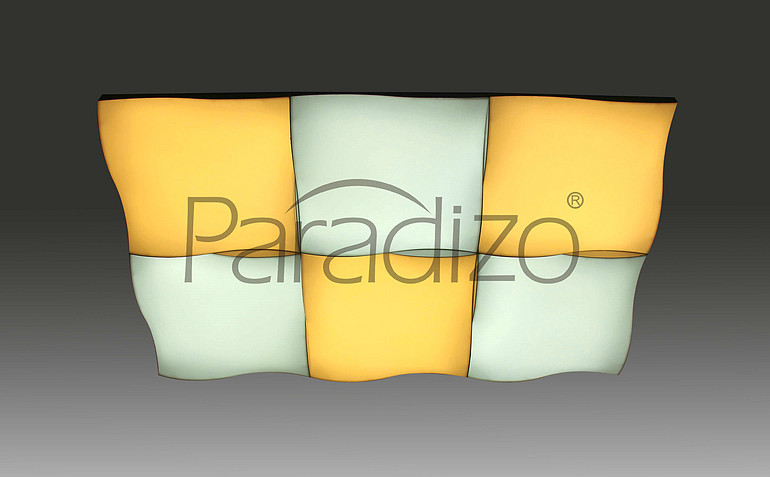 帕洛达创意个性长方形双色LED吸顶灯