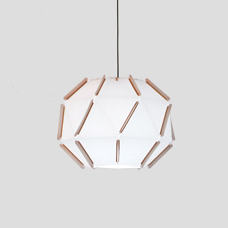 凤邦拉丝布艺亚克力内北欧家居吊灯