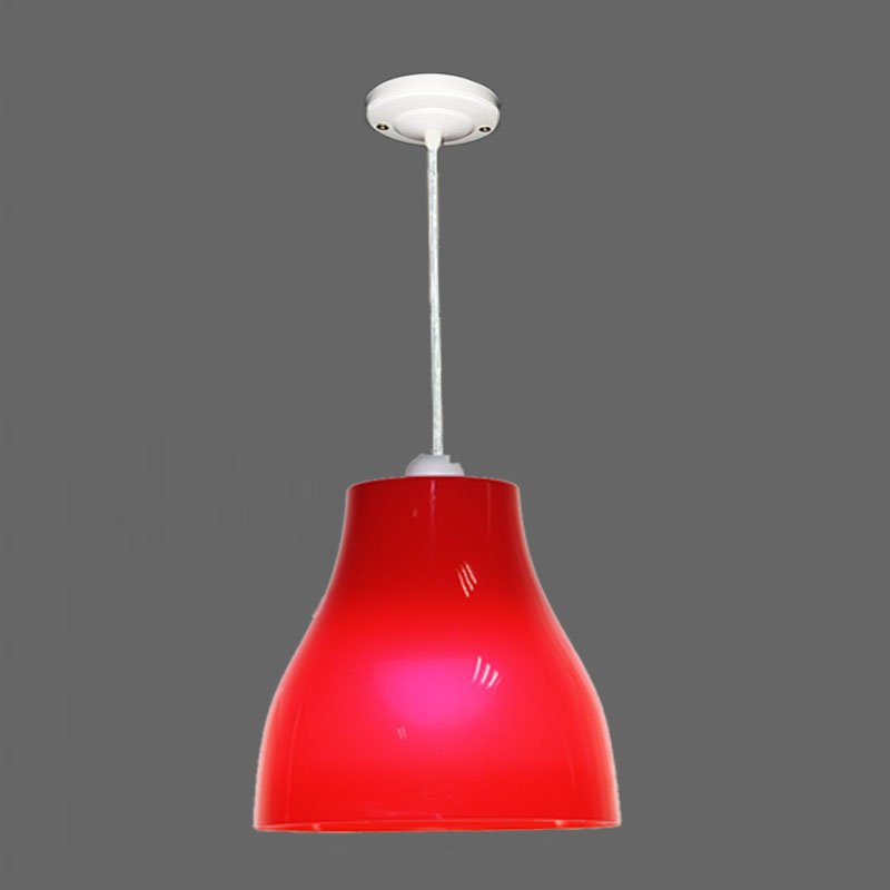 凤邦红色玻璃北欧家居吊灯