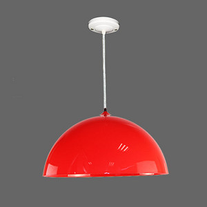 凤邦红色半圆玻璃北欧家居吊灯