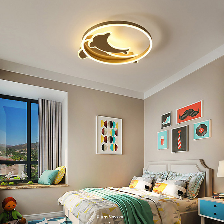室内儿童房间创意个性海豚亚克力LED吸顶灯