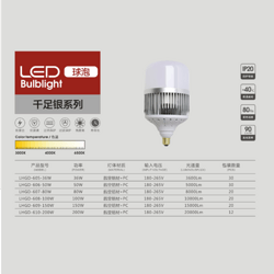 千足银系列LED球泡