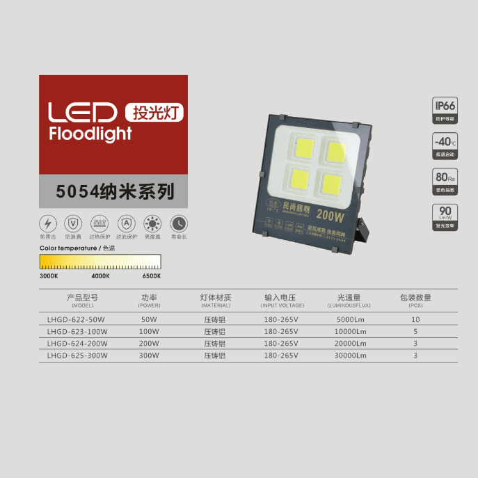 5054纳米系列LED投光灯    