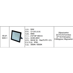 优瑞YR-IP- 50W-1系列投光灯
