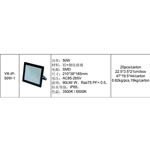 优瑞YR-IP- 50W-1系列投光灯