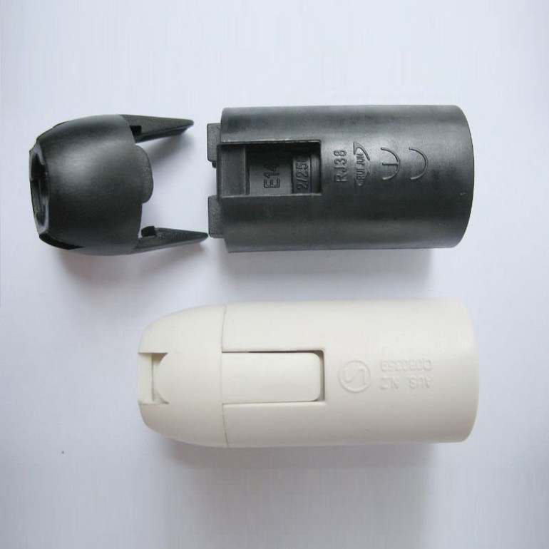 E12-S02 美规 塑料 插线式 光身灯头