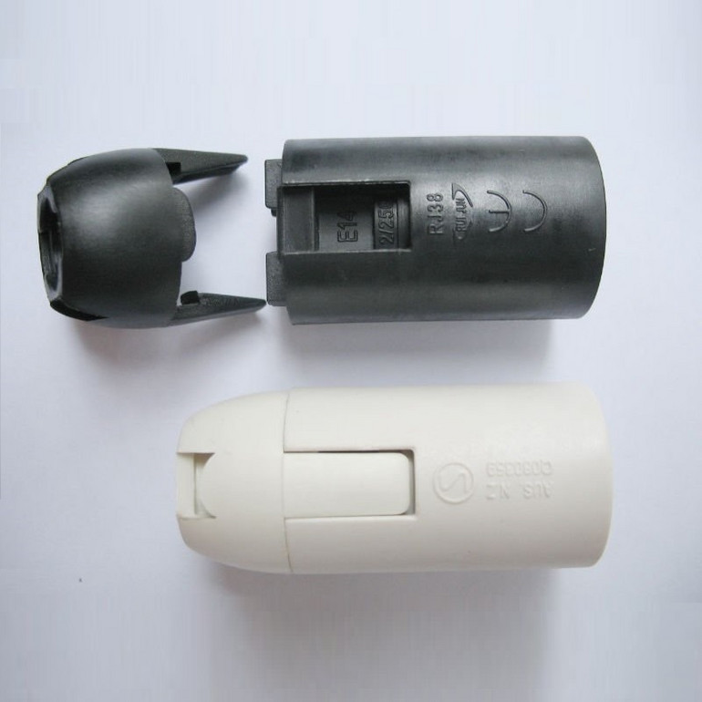 E14-S02 欧规 塑料 插线式 光身灯头