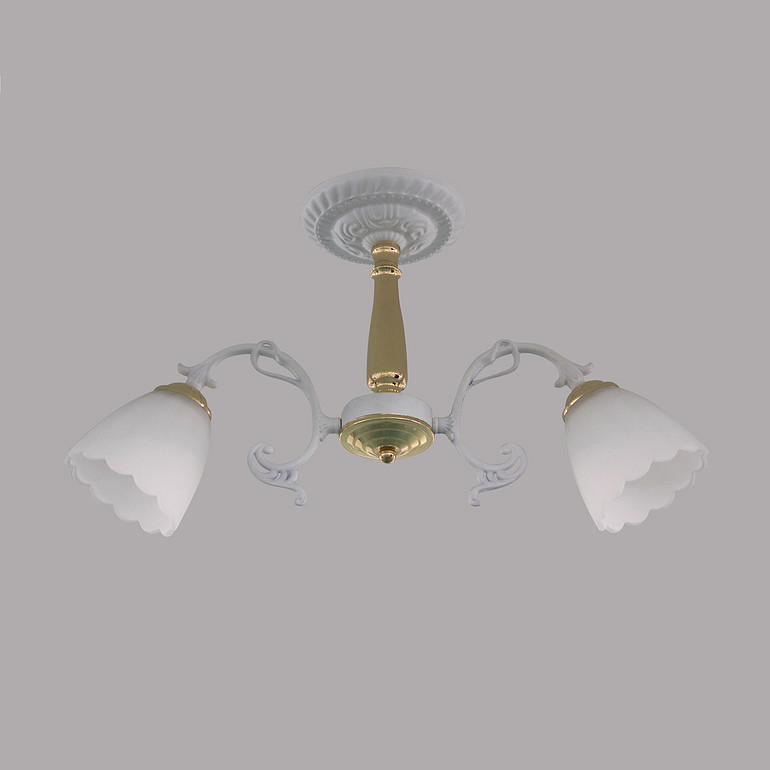 A036-2系列白色花边二口吸顶灯