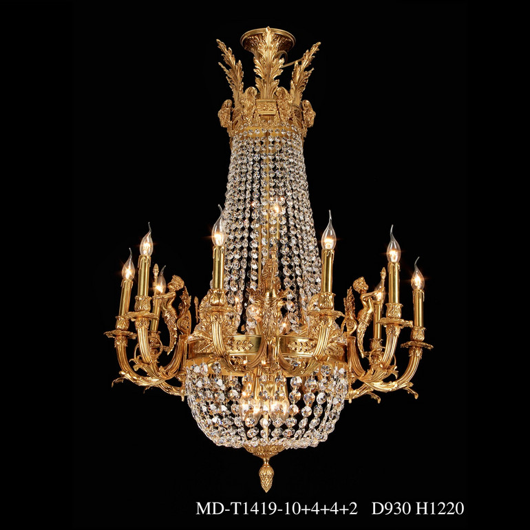 创丽特室内奢华水晶铜灯