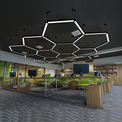 创意个性六边形造型LED吊灯