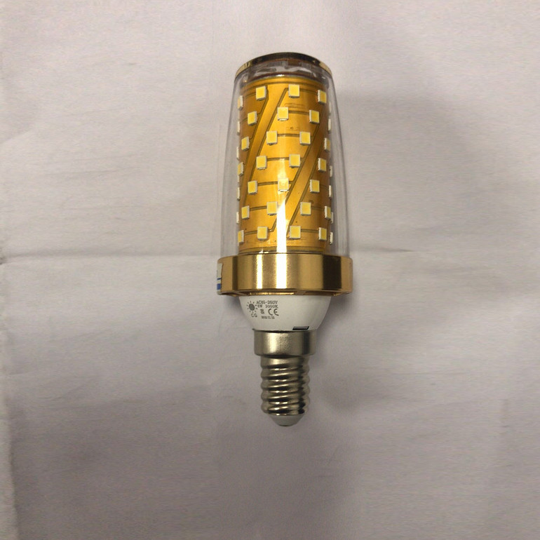 小功率塑料壳金色玉米蜡烛灯泡