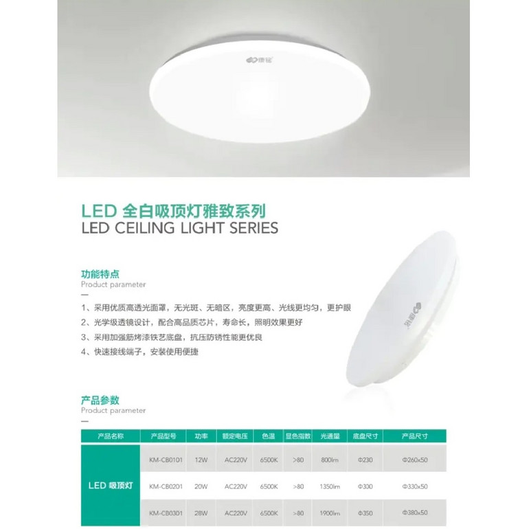 LED全白吸顶灯雅致系列