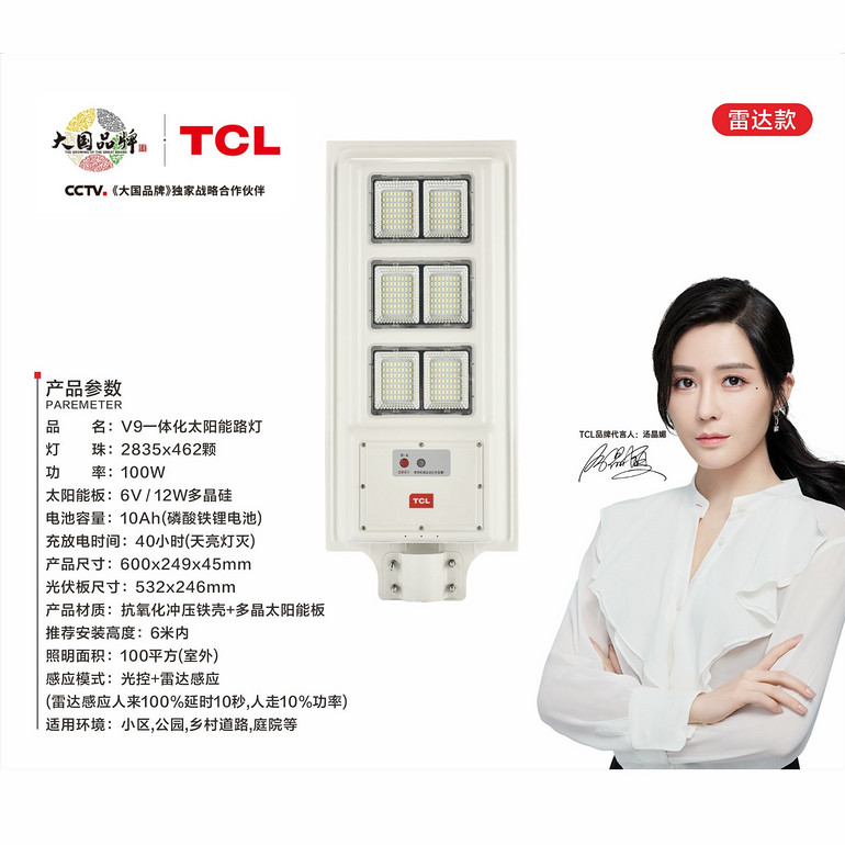 V9一体化太阳能路灯 100W