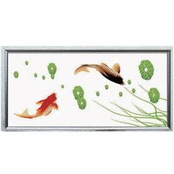 中式鲤鱼室内平板灯