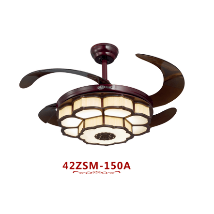 隐形中式吊扇灯	