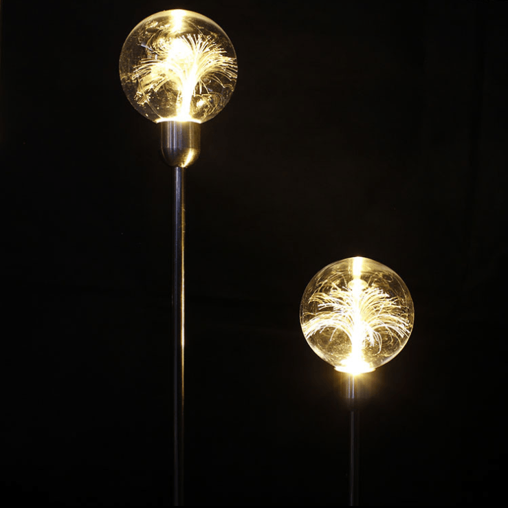 2020新款led发光圆球光纤芦苇地插灯户外公园广场装饰芦苇圆球灯