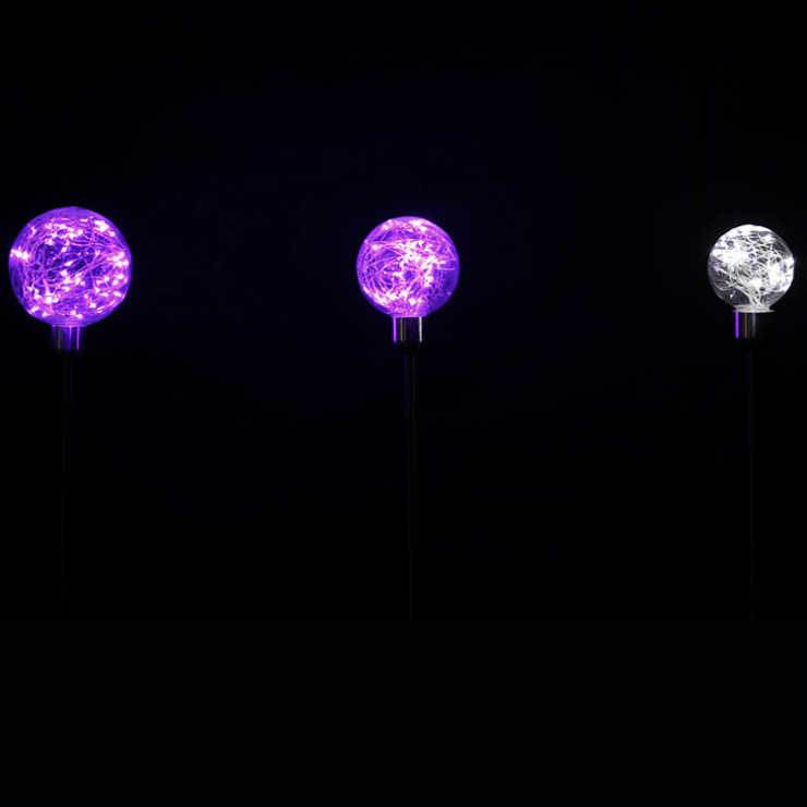 LED圆球芦苇灯户外防水发光广场装饰铜线不锈钢草坪景观灯地插灯