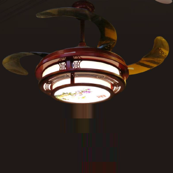 FSD-2447中式红色古典花纹风扇灯